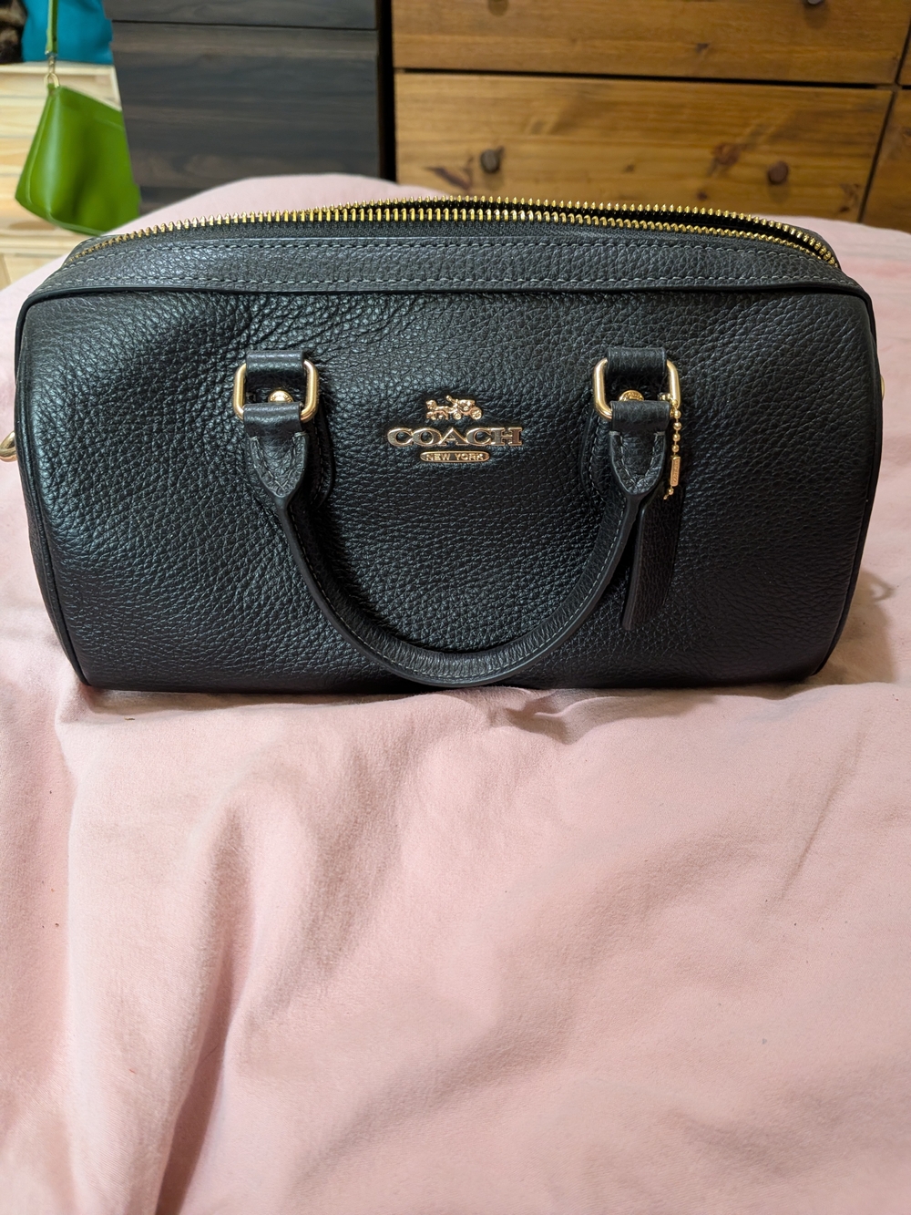 Coach Long Rowan Black Leather